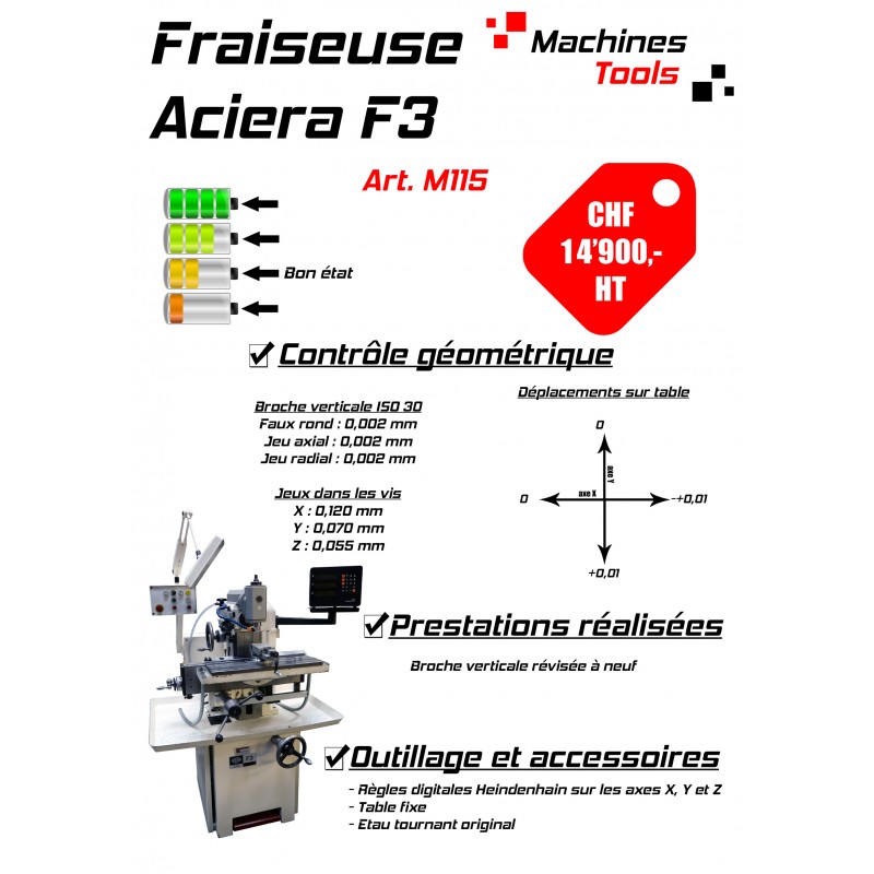 Fraiseuse Aciera F3 ISO30