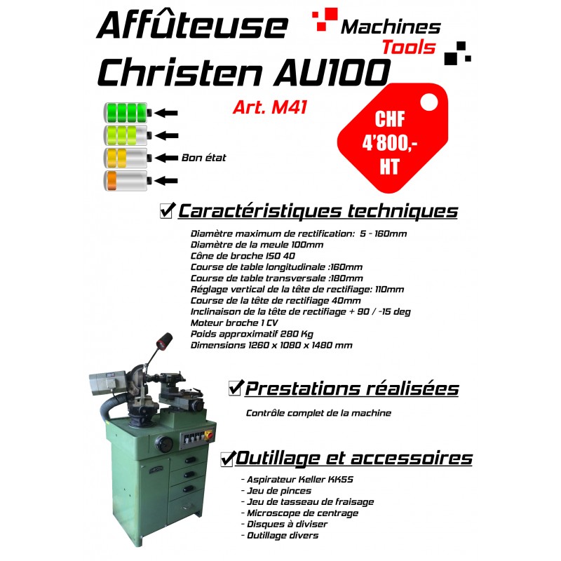 Affûteuse d'outils Christen AU100